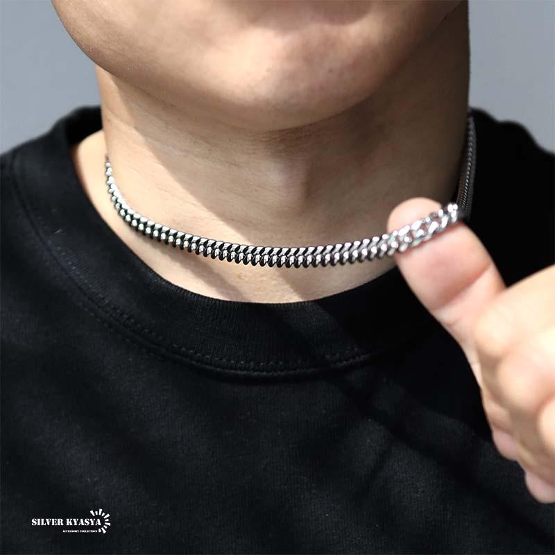 316L 幅6mm 細め メンズネックレス シルバー 喜平チェーン B系 316L 幅6mm 細め メンズネックレス シルバー 喜平チェーン B系