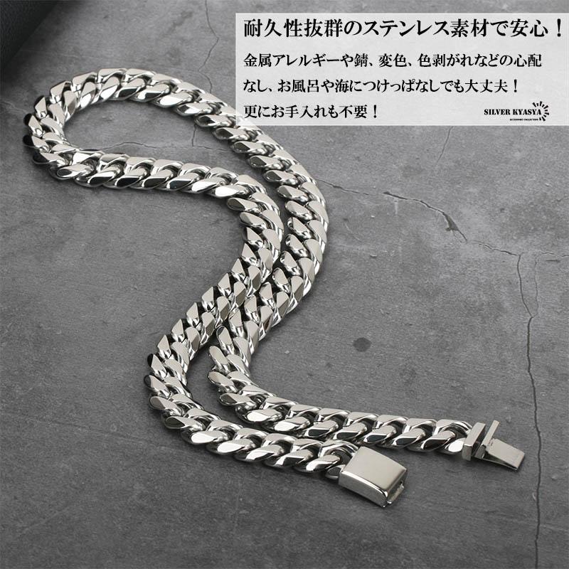 幅12mm STAINLESS STEEL 6面カット 喜平ネックレス ステンレス