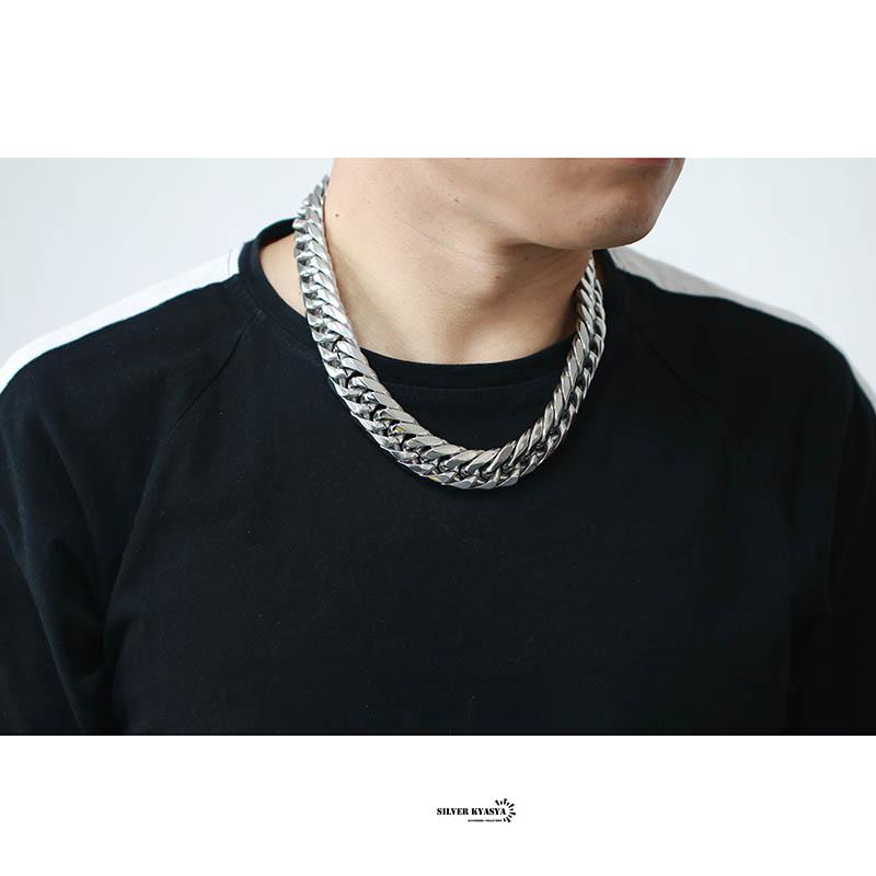 幅21mm STAINLESS STEEL 極太 6面カット ダブル喜平ネックレス 幅21mm STAINLESS STEEL 極太 6面カット ダブル喜平ネックレス