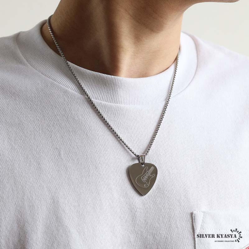 複数買いで最大30％OFFクーポン／STAINLESS ギターピック ネックレス
