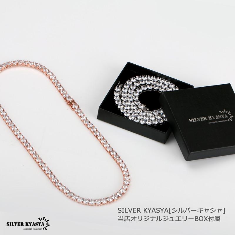 太め 6mm テニスチェーンネックレス メンズ シルバー ゴールド 太め 6mm テニスチェーンネックレス メンズ シルバー ゴールド