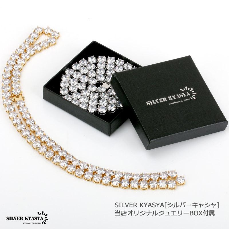 太め 8mm テニスチェーンネックレス メンズ シルバー ゴールド 太め 8mm テニスチェーンネックレス メンズ シルバー ゴールド