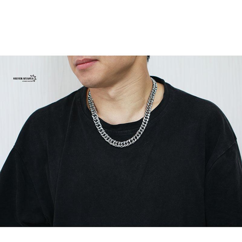 幅12mm STAINLESS STEEL シルバー ダブル喜平ネックレス 幅12mm STAINLESS STEEL シルバー ダブル喜平ネックレス