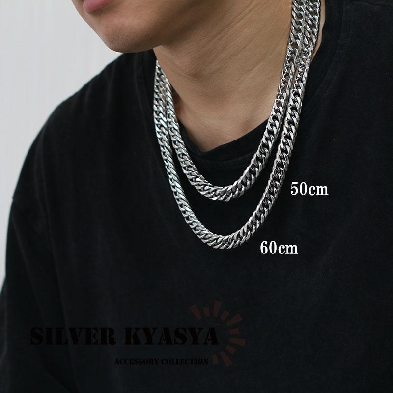 幅12mm STAINLESS STEEL シルバー ダブル喜平ネックレス 幅12mm STAINLESS STEEL シルバー ダブル喜平ネックレス