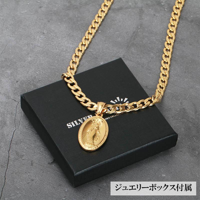 喜平チェーン 奇跡のメダイ ネックレス ゴールド 18k gp 金 聖母