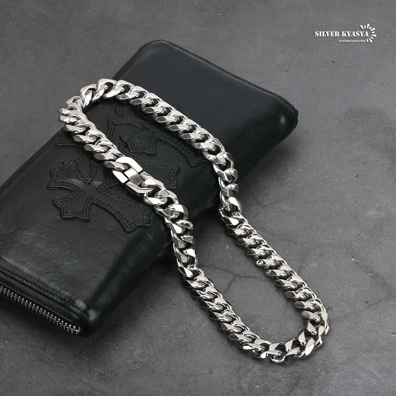 幅15mm STAINLESS STEEL ステンレス 喜平ネックレス 6面カット