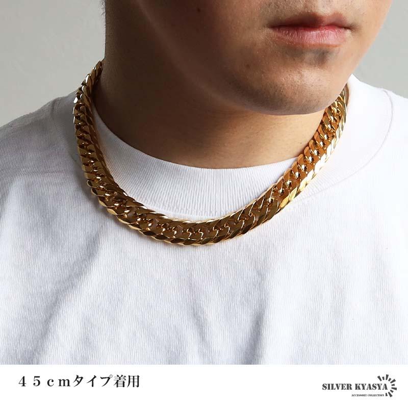ステンレス ダブル喜平ネックレス 幅13mm チェーンネックレス メンズ