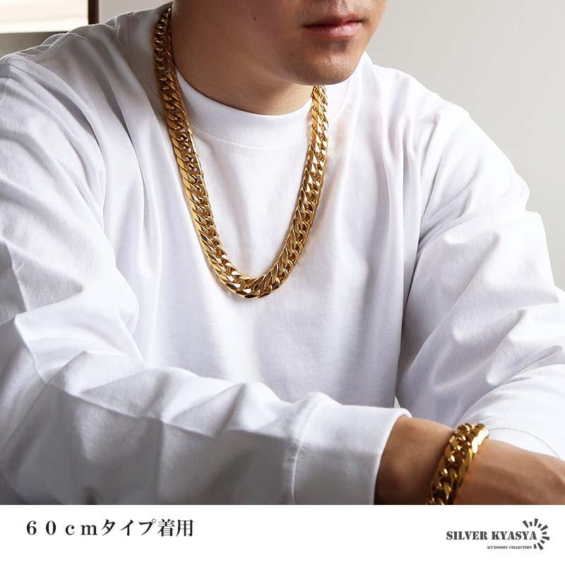 ステンレス ダブル喜平ネックレス 幅16mm 極太 チェーンネックレス