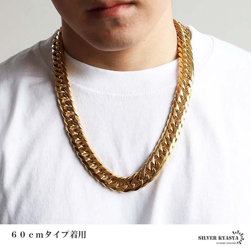 新！リニューアル ステンレス 定番 ダブル喜平ネックレス 幅16mm 極太