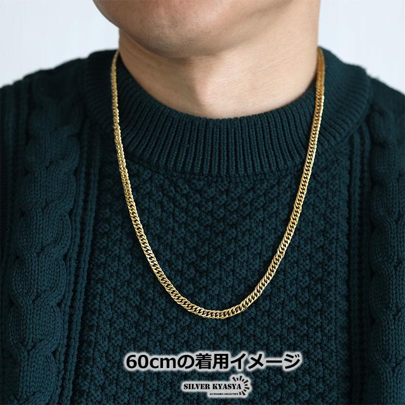 細め 幅5mm 6面カット ダブル喜平チェーン ネックレス ゴールド 細め 幅5mm 6面カット ダブル喜平チェーン ネックレス ゴールド