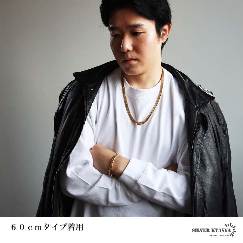 新！リニューアル ステンレス 定番 ダブル喜平ネックレス 幅7mm 細身