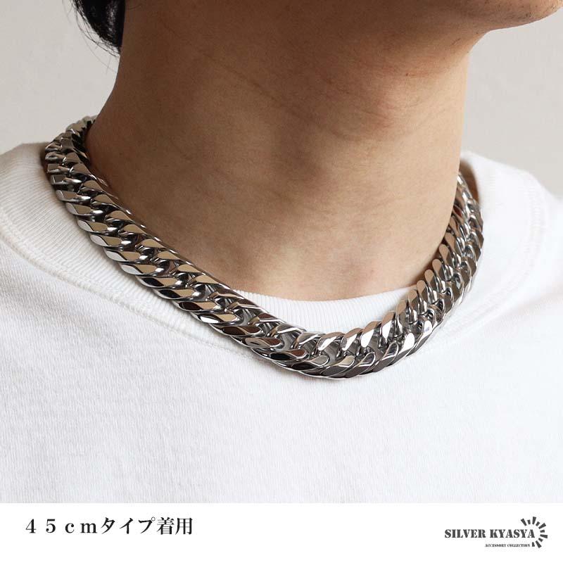 新！リニューアル ステンレス 定番 ダブル喜平ネックレス 幅16mm 極太