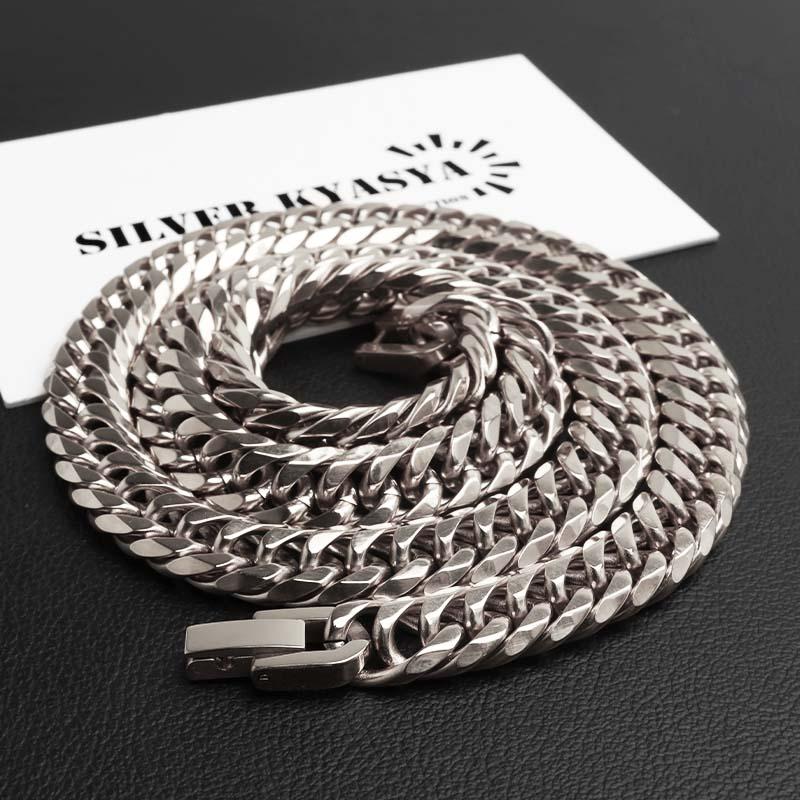 ステンレス ダブル喜平ネックレス 幅9mm チェーンネックレス メンズ