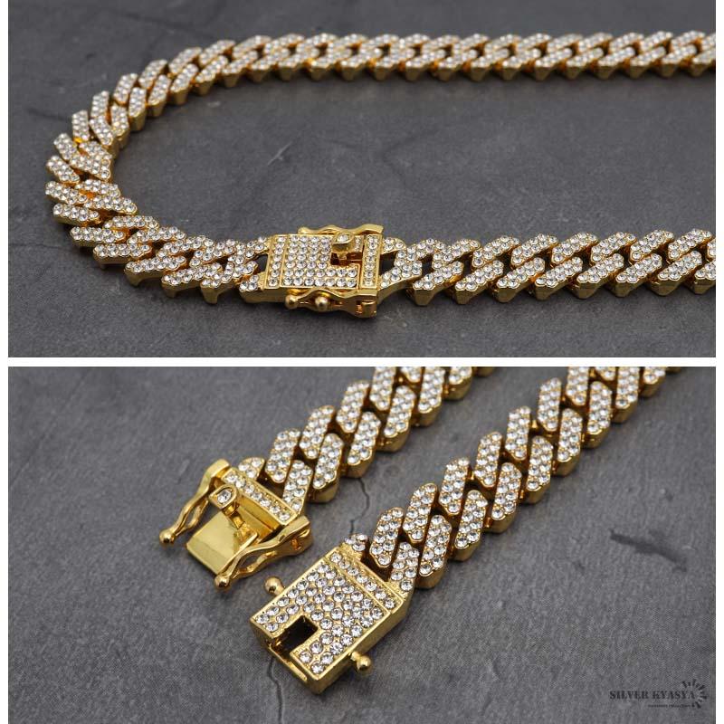 喜平チェーンネックレス ブリンブリン パヴェ CZ gold silver