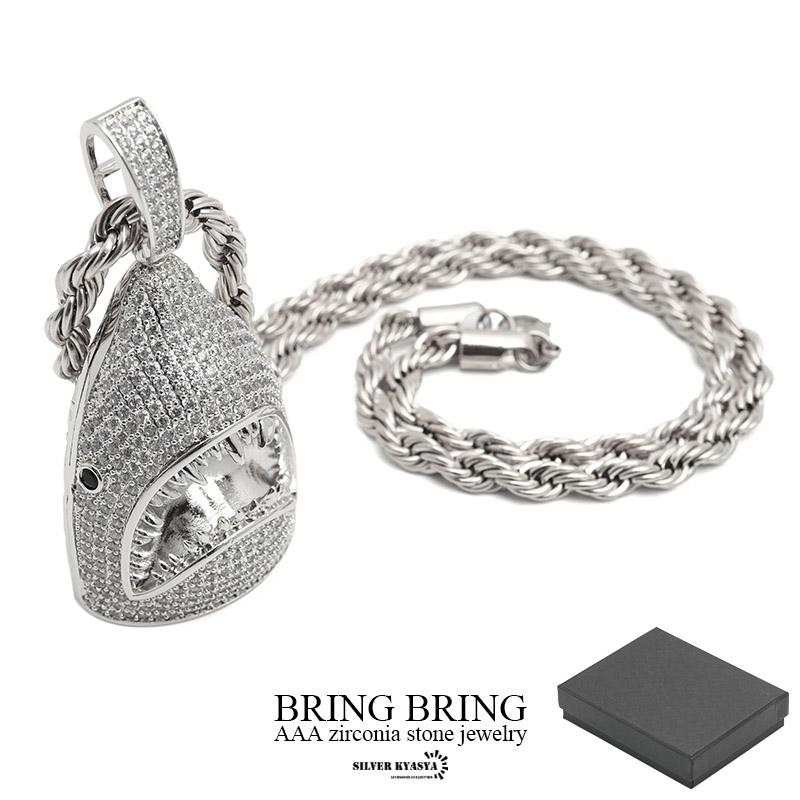 シャークネックレス ブリンブリン サメ 鮫 パヴェ 18k GP シャークネックレス ブリンブリン サメ 鮫 パヴェ 18k GP