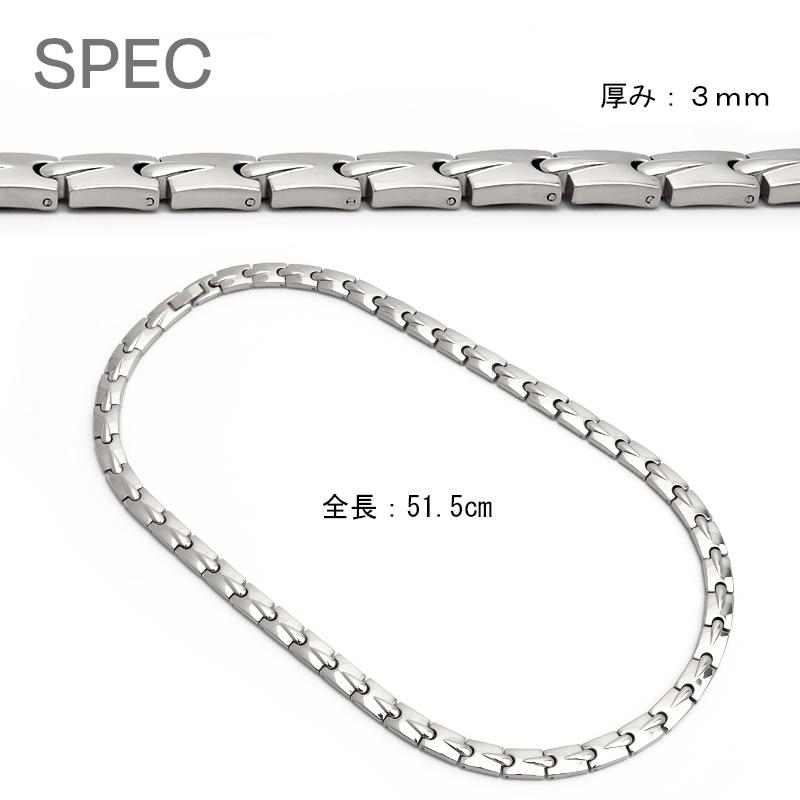 磁気ネックレス ステンレス ビーズ silver シルバー 磁力 磁石 男性