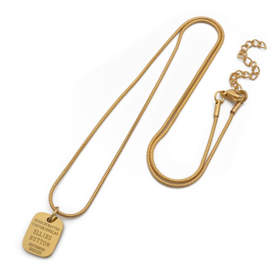 StudioS.T.L. スーベニア タグ シルバー925 18金 Y04828 レディースネックレス スネークチェーン ステンレス ドッグタグ 英文字