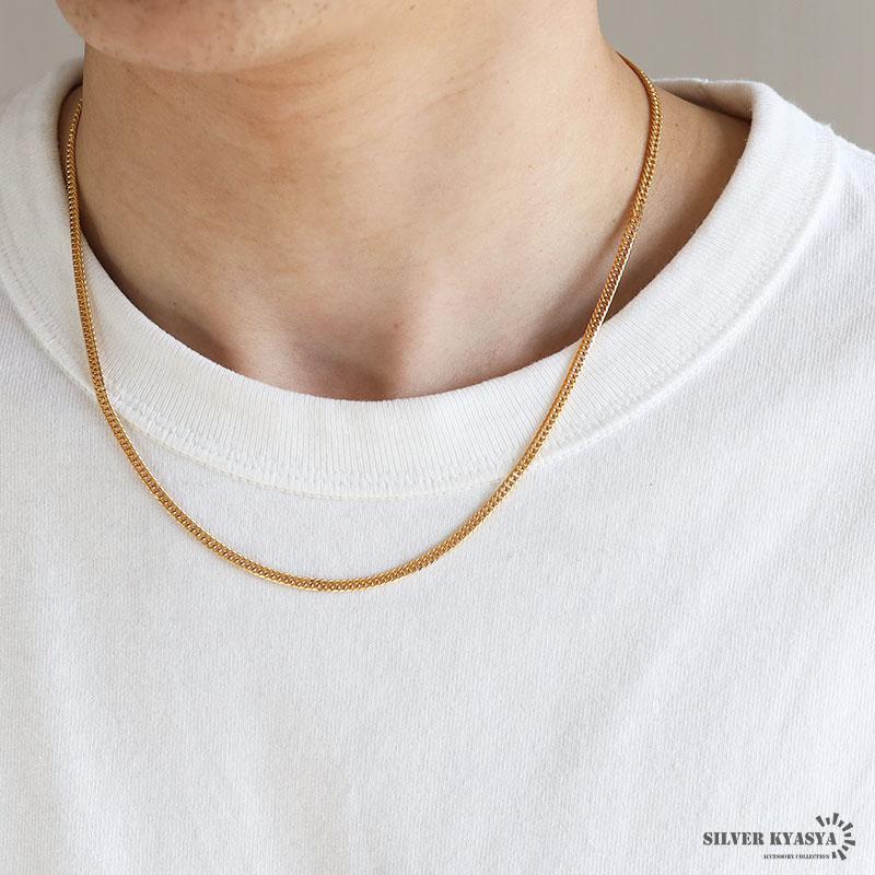 幅3mm ステンレス ダブル喜平チェーンネックレス 6面カット 18k 幅3mm ステンレス ダブル喜平チェーンネックレス 6面カット 18k