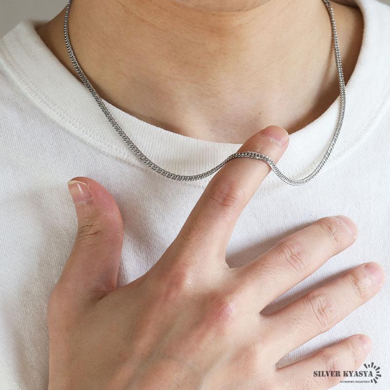 複数買いで最大300円OFFクーポン／幅3mm ステンレス ダブル喜平