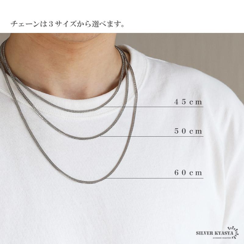 幅3mm ステンレス ダブル喜平チェーンネックレス 6面カット silver