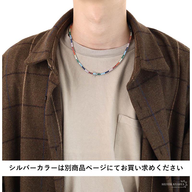 7色ストーンネックレス ブリンブリン AAA CZ テニスチェーン