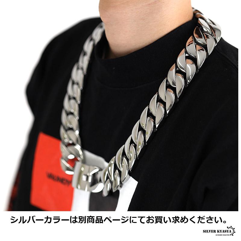 ステンレス 圧倒的存在感 極太32mm 金 ゴールド マイアミキューバン