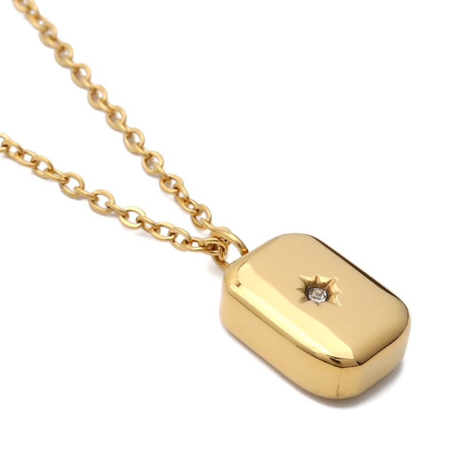 金メッキ 型ペンダント ネックレス 2個で10％OFF 3個で20％OFFクーポン／ネックレス スクエア 太陽 丸み