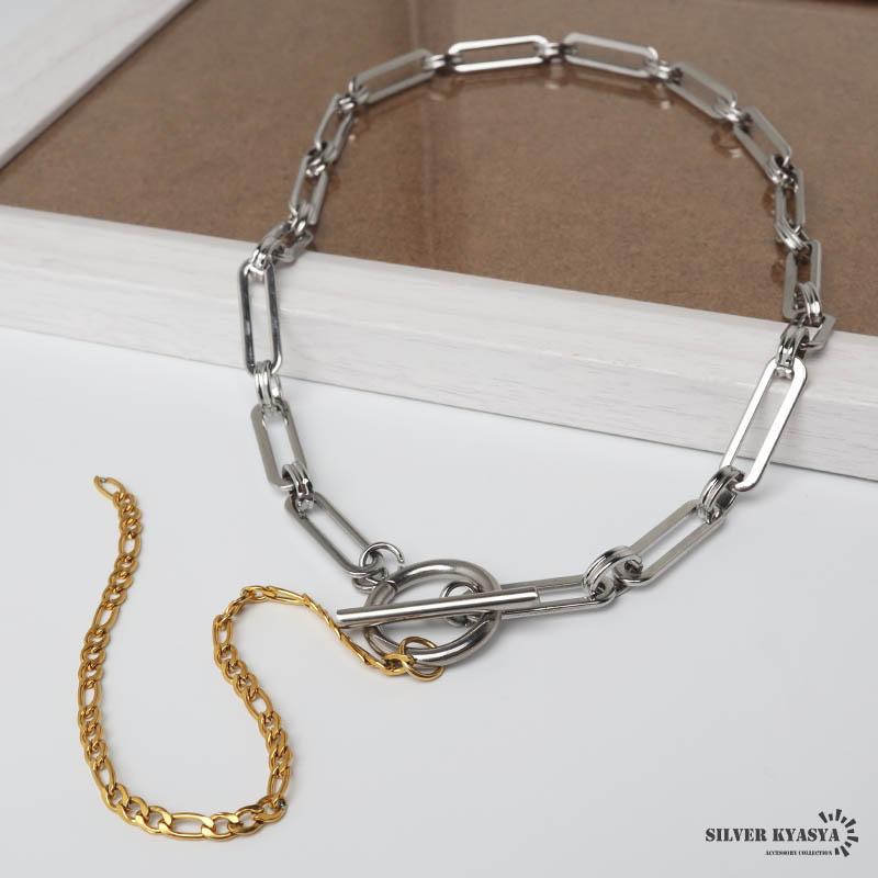 ステンレス メンズネックレス メンズチョーカー マンテル チェーン