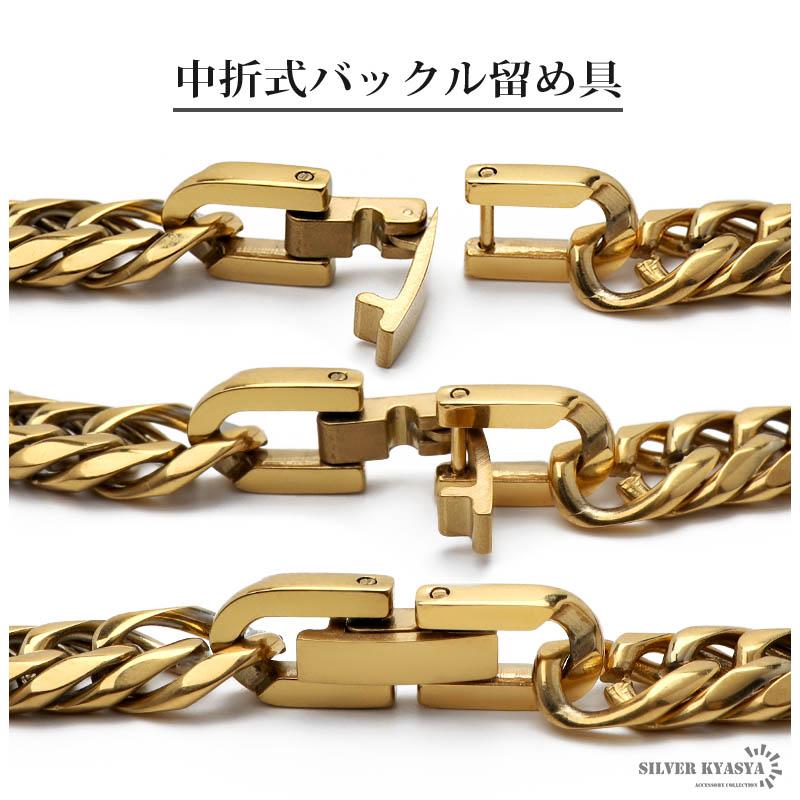 6面カット ダブル喜平ネックレス K18 GP ベルネックレス ゴールド 18金 