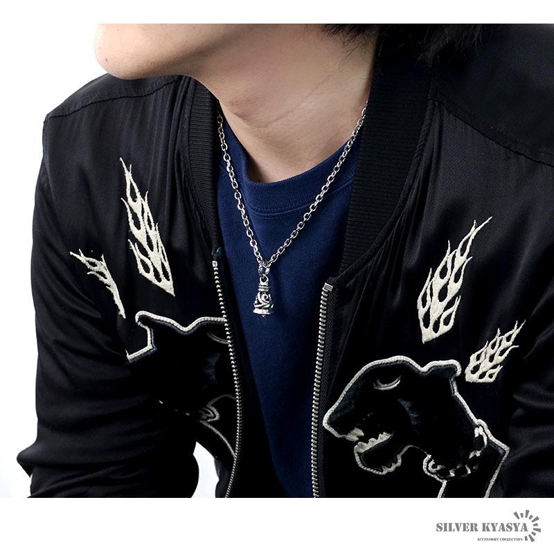 クーポンで10％OFF ベルネックレス ステンレス シルバー 燻し仕上げ