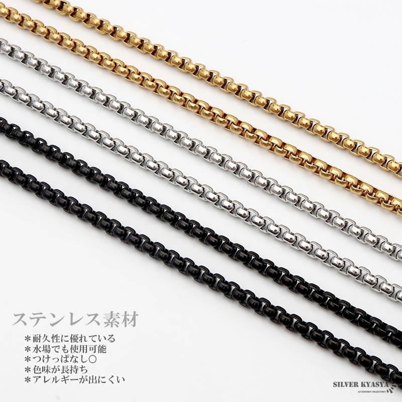 グリッター クロスネックレス ステンレス チェーンネックレス ゴールド