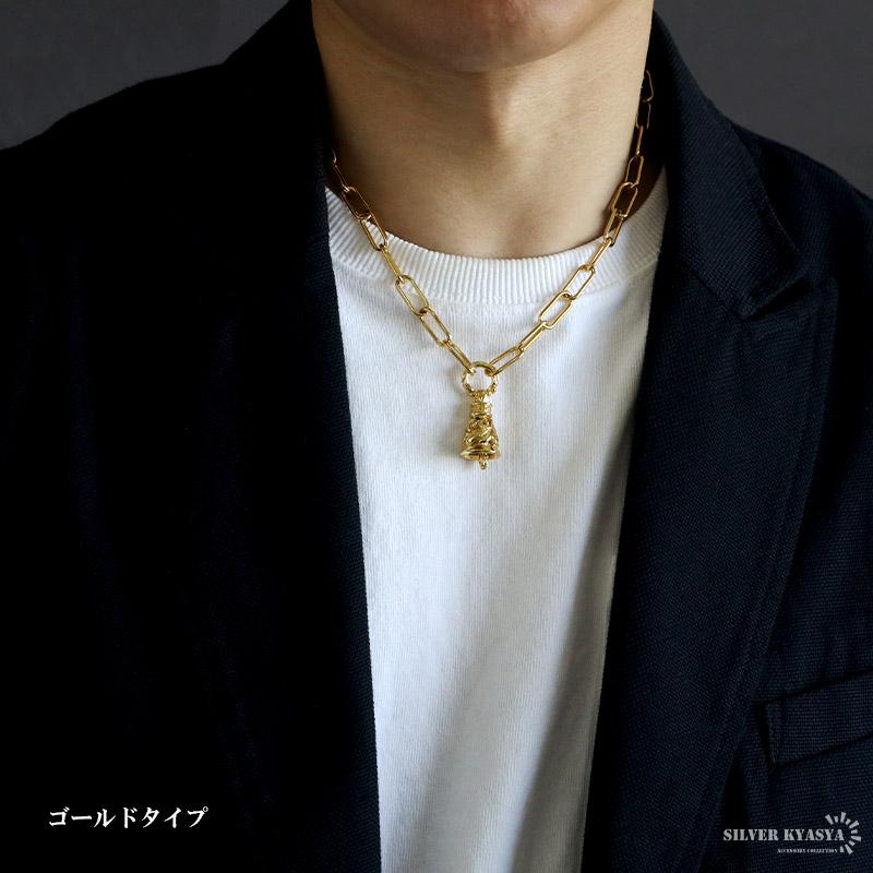 店内まるっと10%OFF祭／ステンレス ツインベルネックレス 唐草