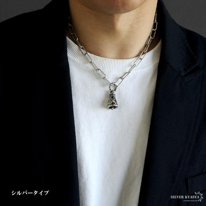 【人気商品】ステンレス ツインベルネックレス 唐草 ダブルクレーンベル ネックレ 店内まるっと10%OFF祭／ステンレス ツインベルネックレス 唐草