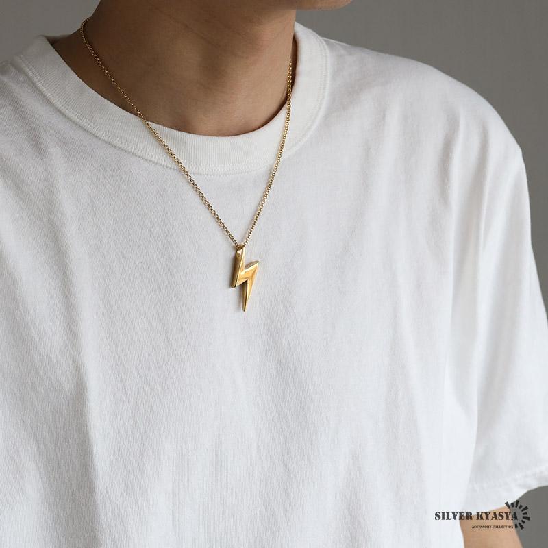 複数買いで最大300円OFFクーポン／サンダーネックレス 雷ネックレス 