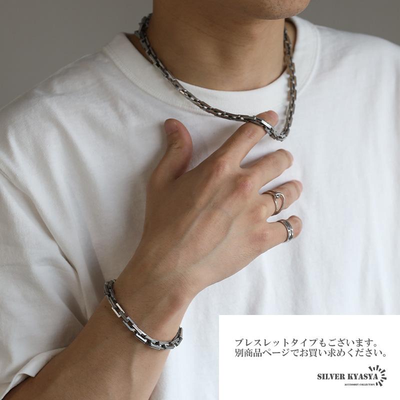 クーポンで10％OFF ステンレス ダブルリンクチェーンネックレス メンズ