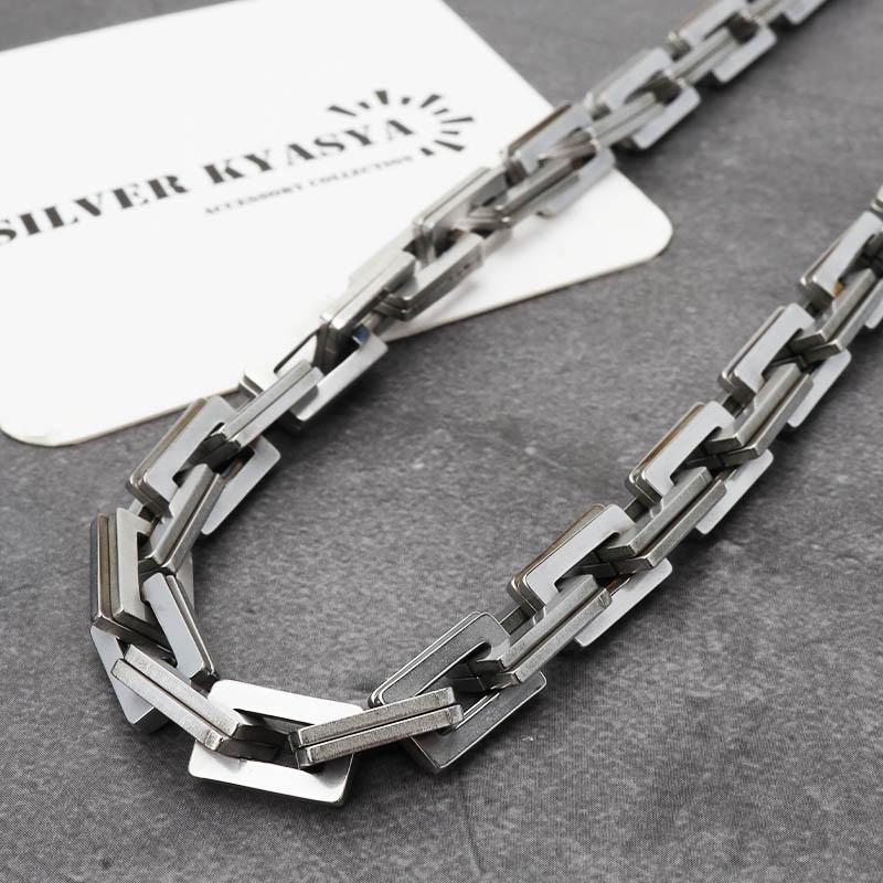 クーポンで10％OFF ステンレス ダブルリンクチェーンネックレス メンズ