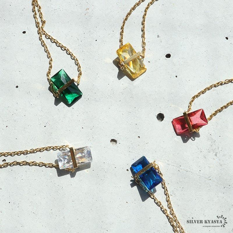 ステンレス 18KGP 誕生石ネックレス ジルコニアネックレス 一粒 12色 