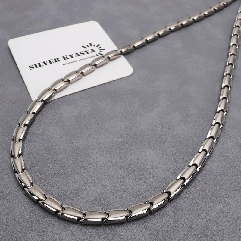 純チタン製 磁気ネックレス シルバー Titanium スポーツ チタン