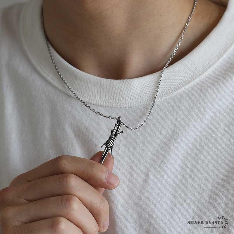 ステンレス 釘ネックレス 和釘ネックレス シルバー 工業 部品 ステンレス 釘ネックレス 和釘ネックレス シルバー 工業 部品