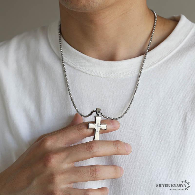 2個で10％OFF 3個で20％OFFクーポン／ステンレス クロスネックレス
