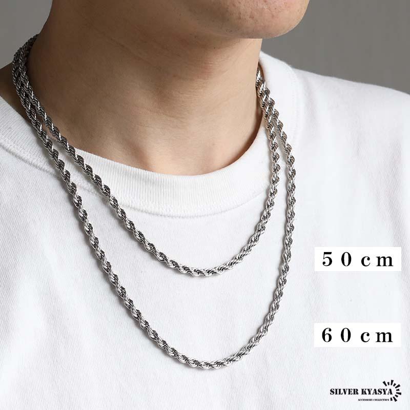 50cm+シルバーネックレス 銀 本物 釣り針 フック ハワジュ ステンレス フィッシュフックネックレス シルバー 50cm 60cm