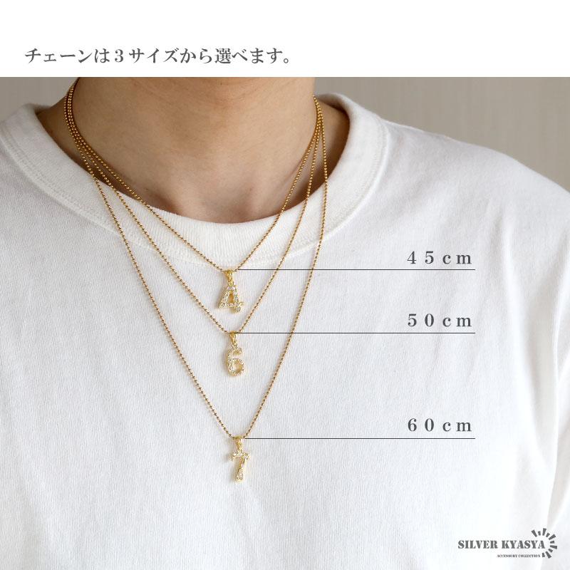 ナンバーネックレス 数字ネックレス ペンダント シルバー925 K18