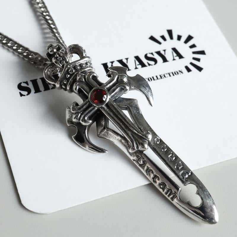シルバー925 ソードネックレス 剣 ペンダントネックレス ダブル シルバー925 ソードネックレス 剣 ペンダントネックレス ダブル