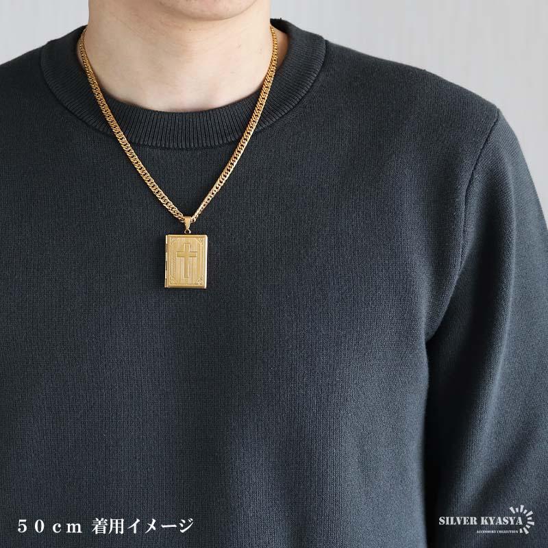 ステンレス ロケットネックレス HIPHOP ダブル喜平チェーンネックレス