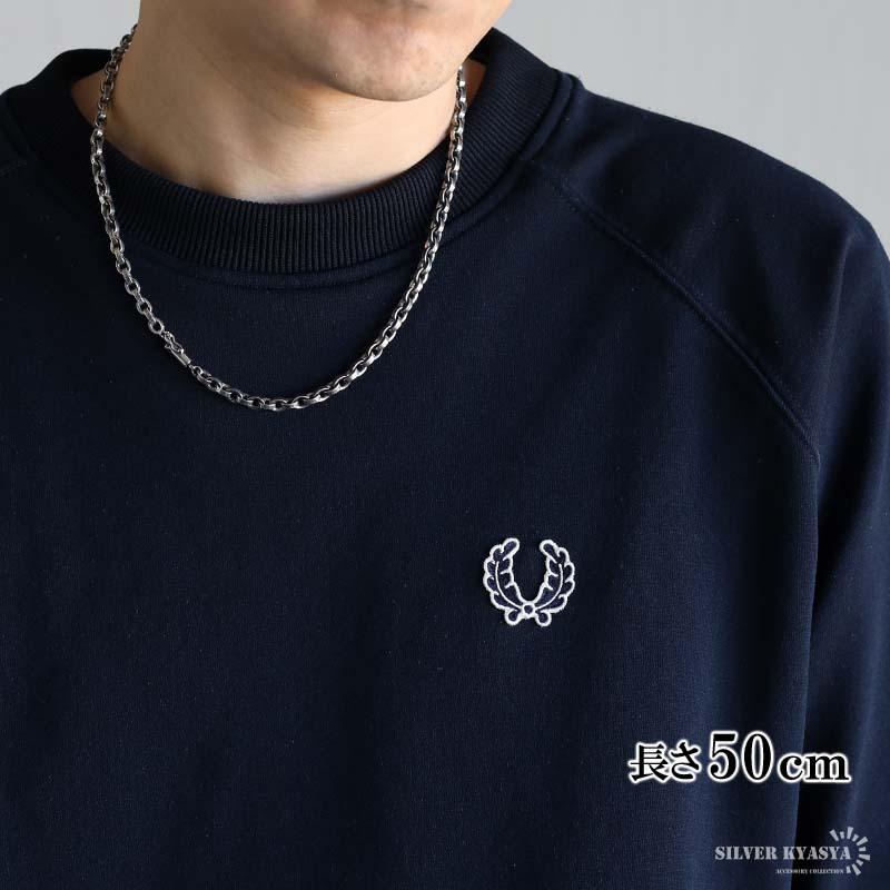 ＼2個で10％OFF 3個で20％OFFクーポン／シルバー925 梵字 六字真言 ネックレス ペーパーチェーン 幅5mm 50cm シルバー メンズ 男性 金属アレルギー対応 爆買の画像