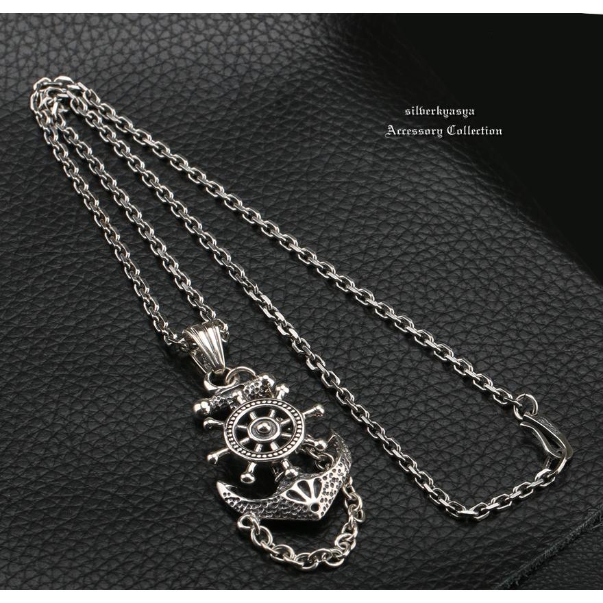 シルバー925素材 アンカーネックレス 925 ペンダント 錨 ネックレス