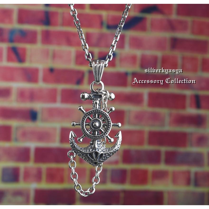 シルバー925素材 アンカーネックレス 925 ペンダント 錨 ネックレス