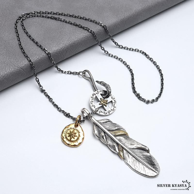 ゴローズインディアンネックレスペンダント シルバー925 シルバー925 フェザーネックレス インディアンジュエリー カスタム
