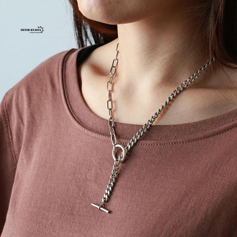 シルバー925 喜平チェーン ネックレス マンテル 925 Tバー シルバー925 喜平チェーン ネックレス マンテル 925 Tバー