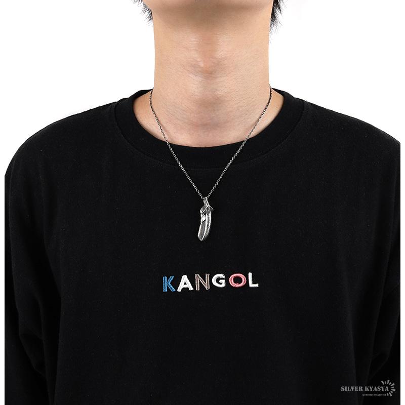 シルバー925 フェザー 鳥 羽 小豆チェーンネックレス ペンダント 銀色